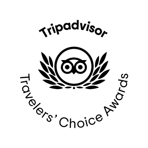 Tripadvisor Travelers' Choice Awards logo with an owl symbol and laurel wreath.